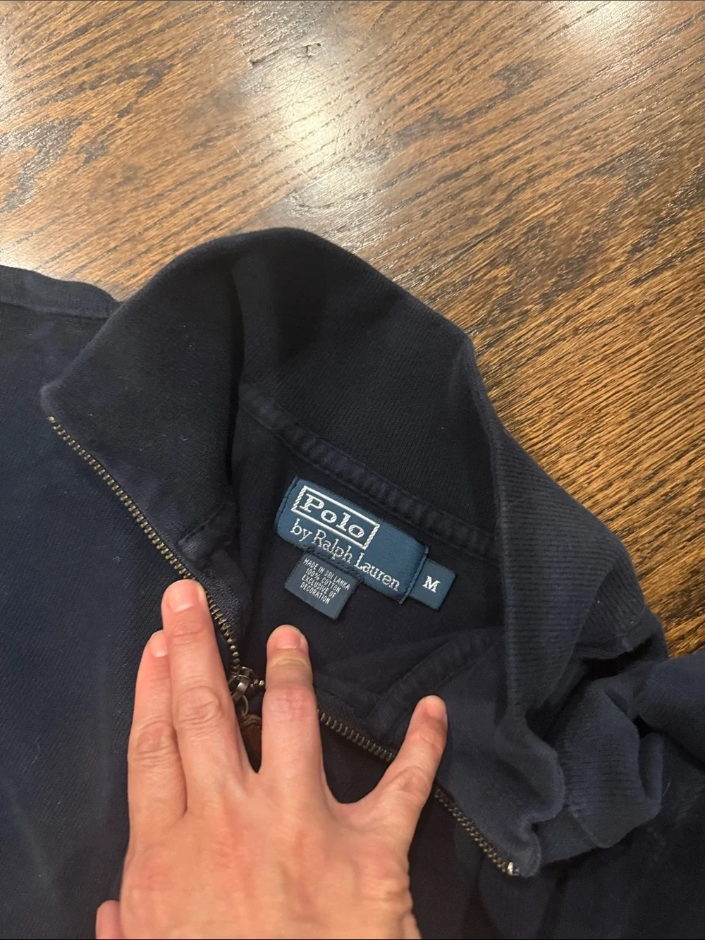 Polo by Ralph Lauren Navy Full-Zip Jacket with Red Pony
